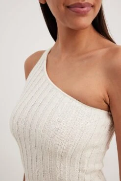 Knitted One Shoulder Mini Dress -Na-Kd knitted one shoulder mini dress 1744 000045 0001 1170