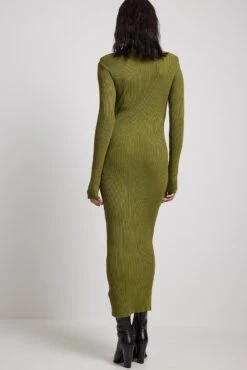 Knitted Shoulder Pads Maxi Dress -Na-Kd knitted shoulder pads maxi dress 1018 009814 00521154
