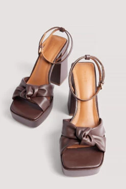 Knotted Plateau High Heels -Na-Kd knotted plateau high heels 1055 001412 00170678