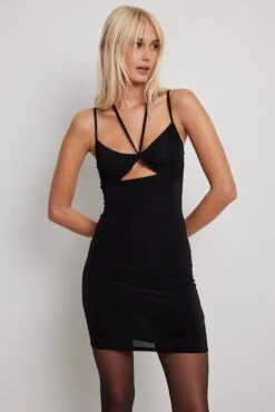 Lace Detail Sleeveless Mini Dress