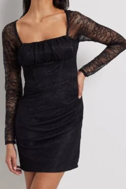 Lace LS Mini Dress 16 Lace LS Mini Dress -Na-Kd lace ls mini dress 1017 002154 000213050