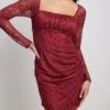 Lace LS Mini Dress -Na-Kd lace ls mini dress 1017 002154 02121069