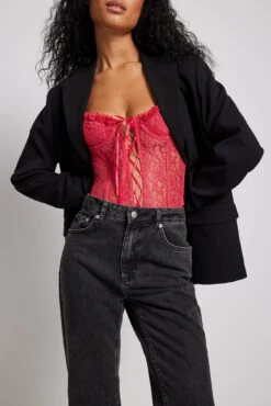 Lace Up Front Corset -Na-Kd lace up front corset 1013 001183 00041812 1