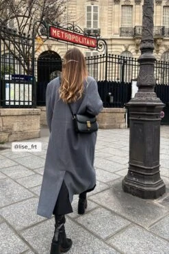 Big Shoulder Oversized Coat