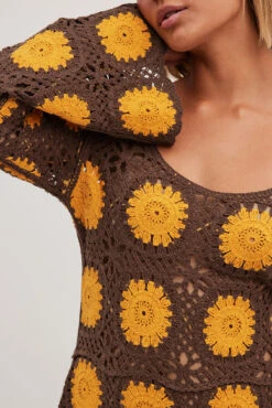 Long Sleeve Crochet Knitted Mini Dress -Na-Kd long sleeve crochet knitted mini dress 1018 010362 9855 1109