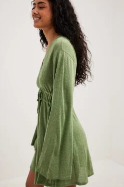 Long Sleeve Glitter Mini Dress -Na-Kd long sleeve glitter mini dress 1727 000140 0010 15523