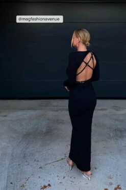 Open Back Strappy Maxi Dress
