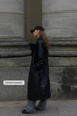 Long Biker Pu Trenchcoat -Na-Kd malvinasofie 1100 006795 0002 1 social 1 new