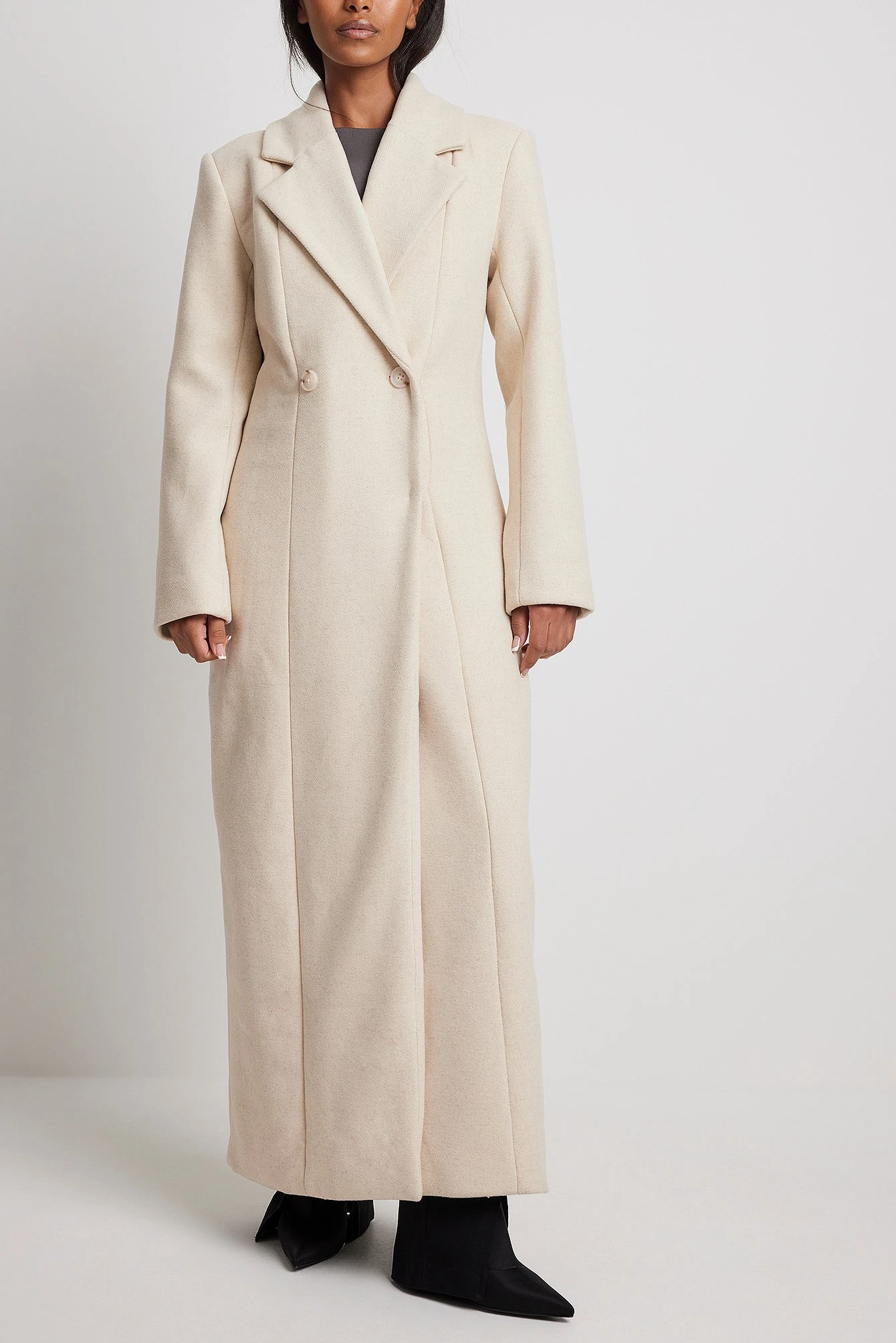 Marked Waist Wool Blend Maxi Coat 8 Marked Waist Wool Blend Maxi Coat - Image 6