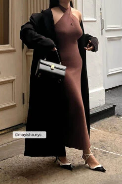 NA-KD Front Cross Knitted Dress -Na-Kd mayisha.nyc 1100 006287 0017 social