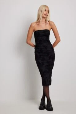 Mesh Butterfly Bandeau Dress