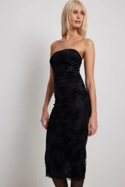 Mesh Butterfly Bandeau Dress -Na-Kd mesh butterfly bandeau dress 1017 002015 00020865