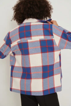 NA-KD Checked Overshirt -Na-Kd metal checked overshirt 1100 005441 1569 02b