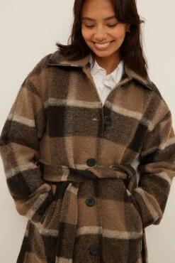 Checked Belted Overshirt -Na-Kd na kd checked belted overshirt 1018 008753 7733 0165