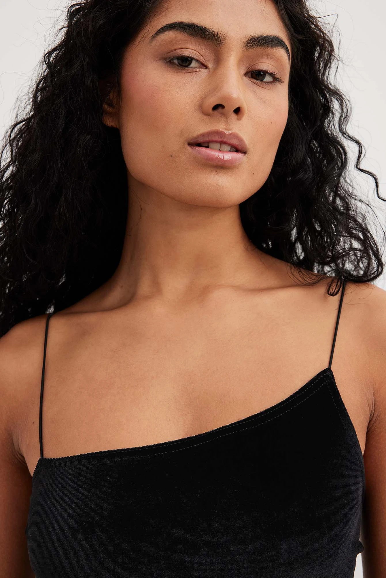 Asymmetric Strap Velvet Mini Dress 10 Asymmetric Strap Velvet Mini Dress - Image 8