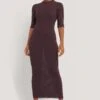 3/4 Sleeve Ribbed Knitted Dress -Na-Kd nakd 34 sleeve ribbed knitted dress 1018 006138 0907 03c