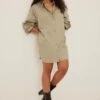 NA-KD Oversized Cotton Shirt Dress -Na-Kd nakd 5oversized cotton shirt dress 1100 006225 0005 13928
