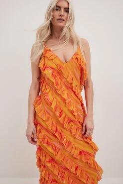 All Over Frills Maxi Dress -Na-Kd nakd all over frills maxi dress 1017 001635 9430 2101