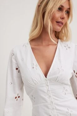 Anglaise Balloon Sleeve Mini Dress -Na-Kd nakd anglaise balloon sleeve mini dress 1014 001497 0001 23004