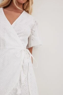 Anglaise Wrap Mini Dress