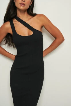 Asymmetric Neckline Bodycon Knitted Dress -Na-Kd nakd asymmetric neckline bodycon knitted dress 1018 007854 0002 03g