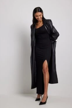 NA-KD Asymmetric Thin Strap Maxi Dress -Na-Kd nakd asymmetric thin strap maxi dress 1100 006999 0002 01c