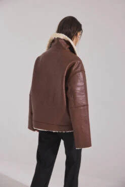 Aviator PU Jacket With Faux Fur -Na-Kd nakd aviator pu jacket with faux fur 1723 000085 0017 49824