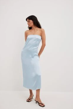 Bandeau Satin Dress
