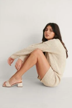 Basic Block Heel Mules -Na-Kd nakd basic block heel mules 1055 000935 0005187756