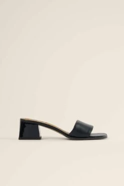 Basic Block Heel Mules
