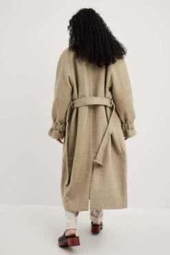 NA-KD Belted Herringbone Coat -Na-Kd nakd belted herringbone coat 1100 006701 0052 10278