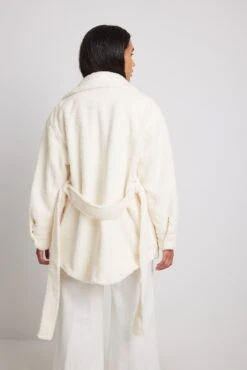 NA-KD Belted Teddy Jacket -Na-Kd nakd belted teddy jacket 1100 004832 0001 3228 copy