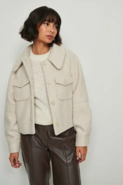 NA-KD Big Sleeve Chest Pocket Jacket -Na-Kd nakd big sleeve chest pocket jacket 1018 007861 0140 01a