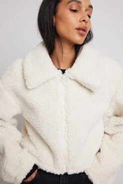 NA-KD Bonded Teddy Jacket
