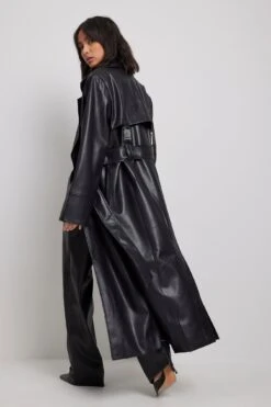 Buckle Detail PU Trenchcoat -Na-Kd nakd buckle detail pu trenchcoat 1692 000103 0002 32822