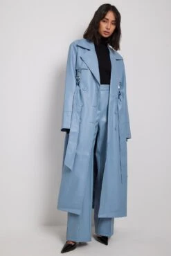 Buckle Detail PU Trenchcoat -Na-Kd nakd buckle detail pu trenchcoat 1692 000103 0003 32356 01c