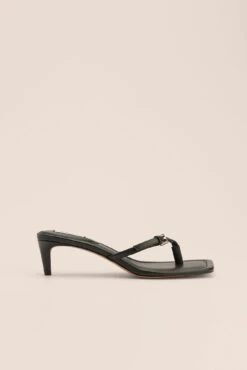 Buckle Toe Strap Kitten Heels