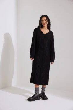 Cable Knit Midi Dress -Na-Kd nakd cable knit midi dress 1711 000109 0002 59599