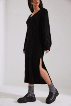 Cable Knit Midi Dress -Na-Kd nakd cable knit midi dress 1711 000109 0002 59605