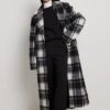 NA-KD Checked Long Coat