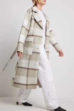 NA-KD Checked Oversized Belted Coat -Na-Kd nakd checked oversized belted coat 1018 007918 8972 17116