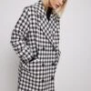 NA-KD Checked Straight Coat -Na-Kd nakd checked straight coat 1100 006776 7733 29337