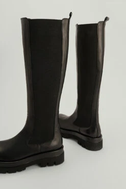 Chunky Leather Profile Shaft Boots -Na-Kd nakd chunky leather profile shaft boots 1055 001111 0002 02l