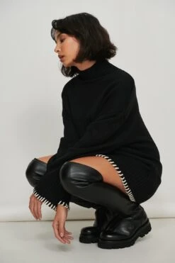 Chunky Overknee Leather Boots
