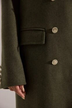 Classic Straight Gold Button Coat -Na-Kd nakd classic straight gold button coat 1648 000170 0086 56511