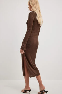 NA-KD Collar Detail Midi Dress -Na-Kd nakd collar detail midi dress 1100 007025 0017 30859