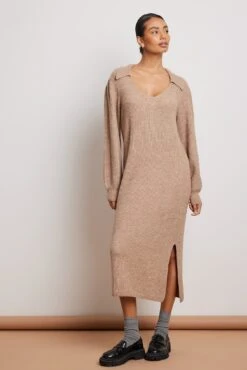 NA-KD Collar Long Knitted Dress -Na-Kd nakd collar long knitted dress 1100 006668 0005 13189