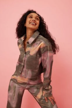 NA-KD Cropped Denim Jacket -Na-Kd nakd cropped denim jacket 1018 009147 0697 16001