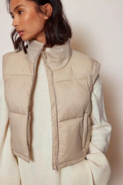 NA-KD Cropped Padded Vest -Na-Kd nakd cropped padded vest 1100 006043 0005 4785