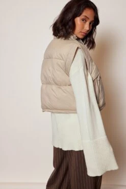 NA-KD Cropped Padded Vest -Na-Kd nakd cropped padded vest 1100 006043 0005 4790